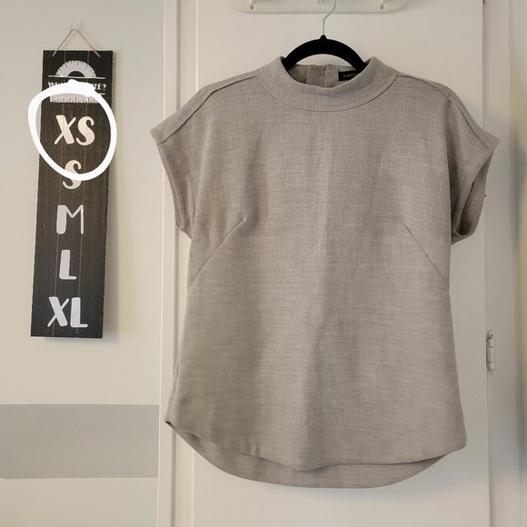 Structured grey dress shirt XS Banana Republic - Picture 1 of 7